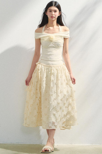 Lace One-Shoulder Top