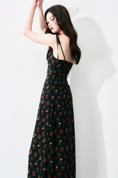 Vintage Floral Tie Dress