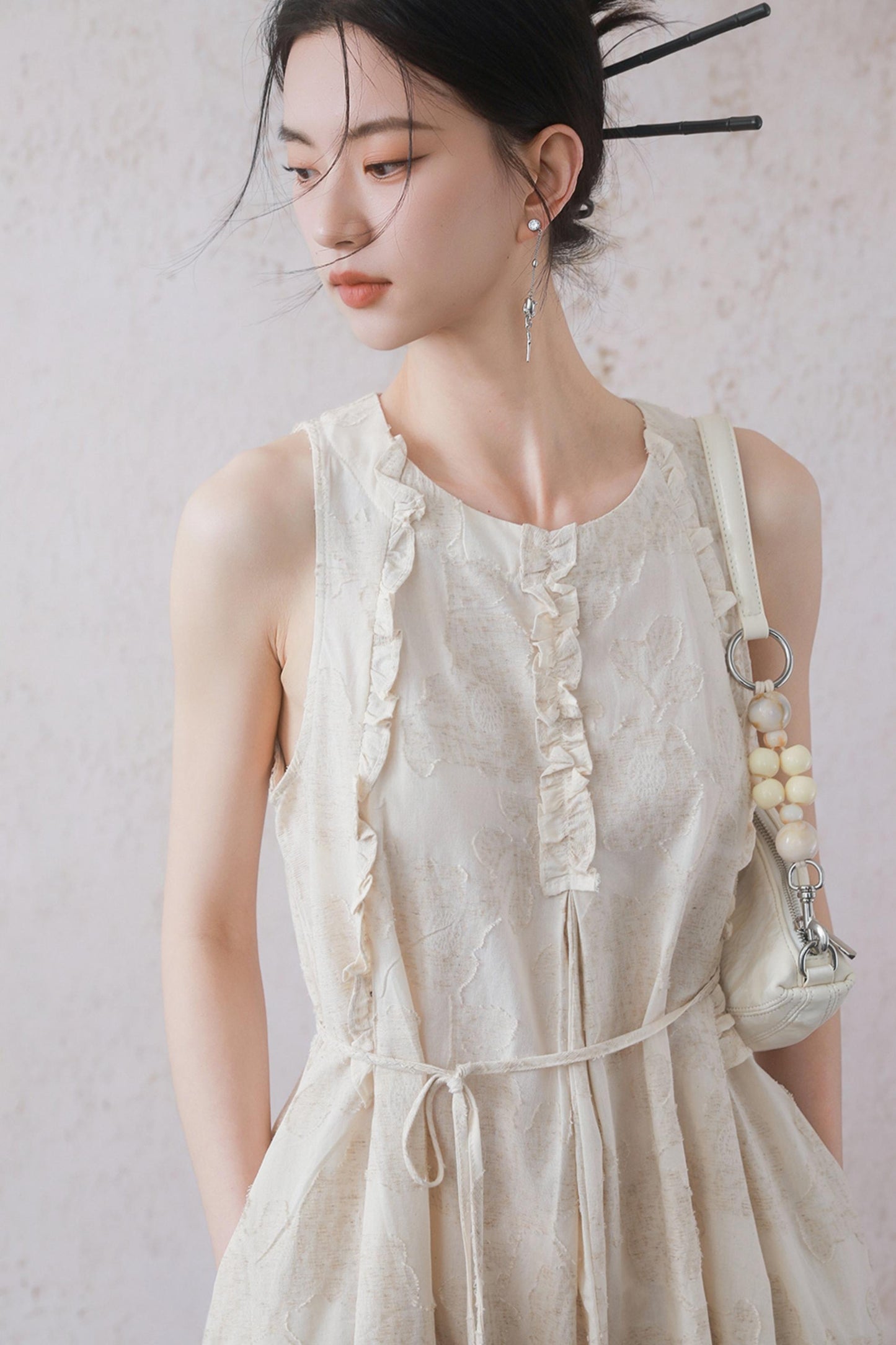 Beige Black Underdress