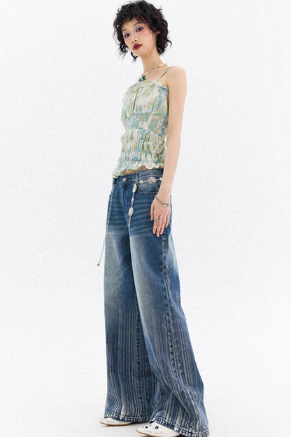 Compass Denim Wide-Leg Pants