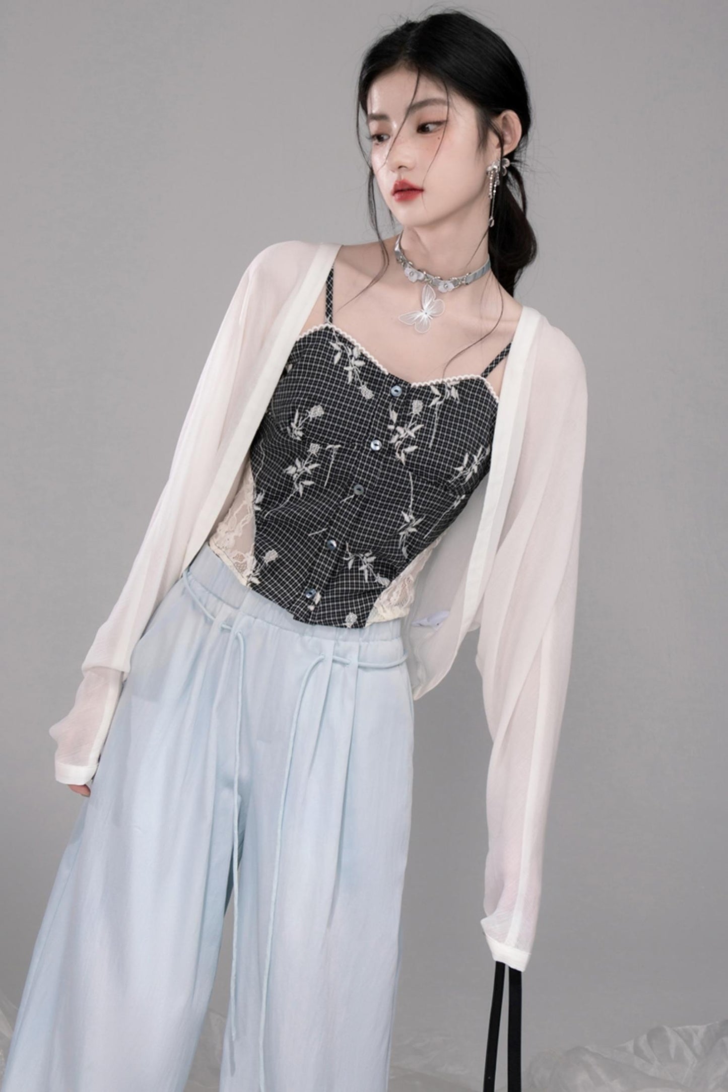 Cool Oxygen Bat-Sleeve Cardigan