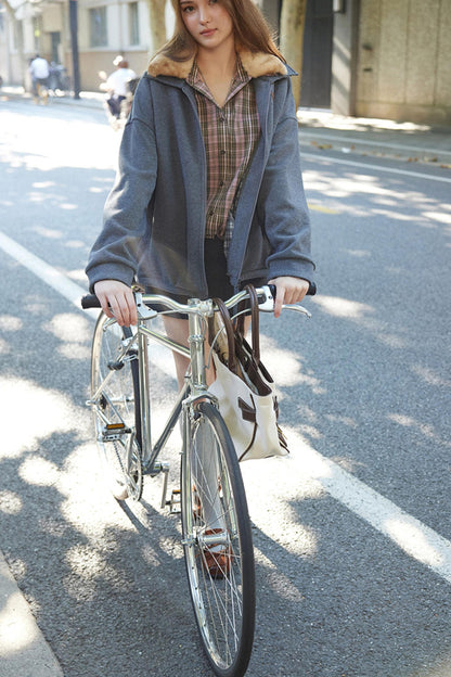 Patch Embroidered Baggy Coat