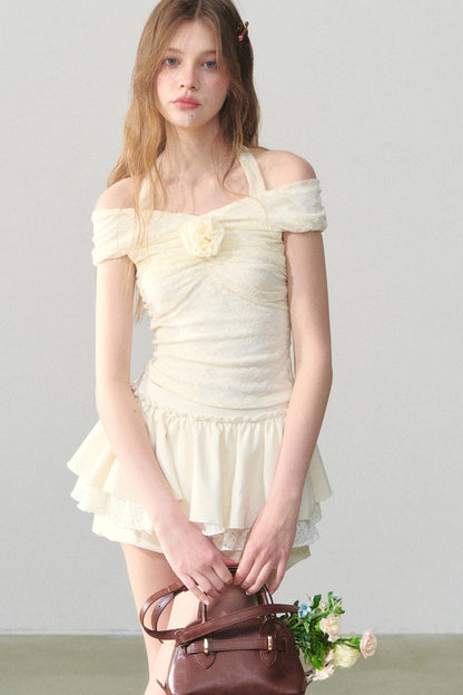 Lace One-Shoulder Top