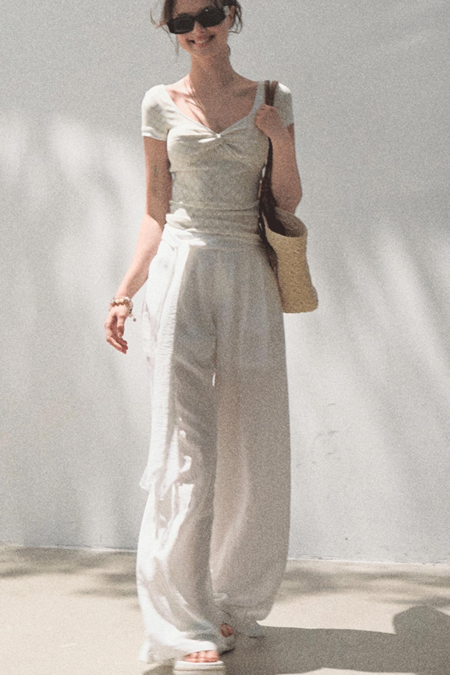 Slimming Checkered Tee