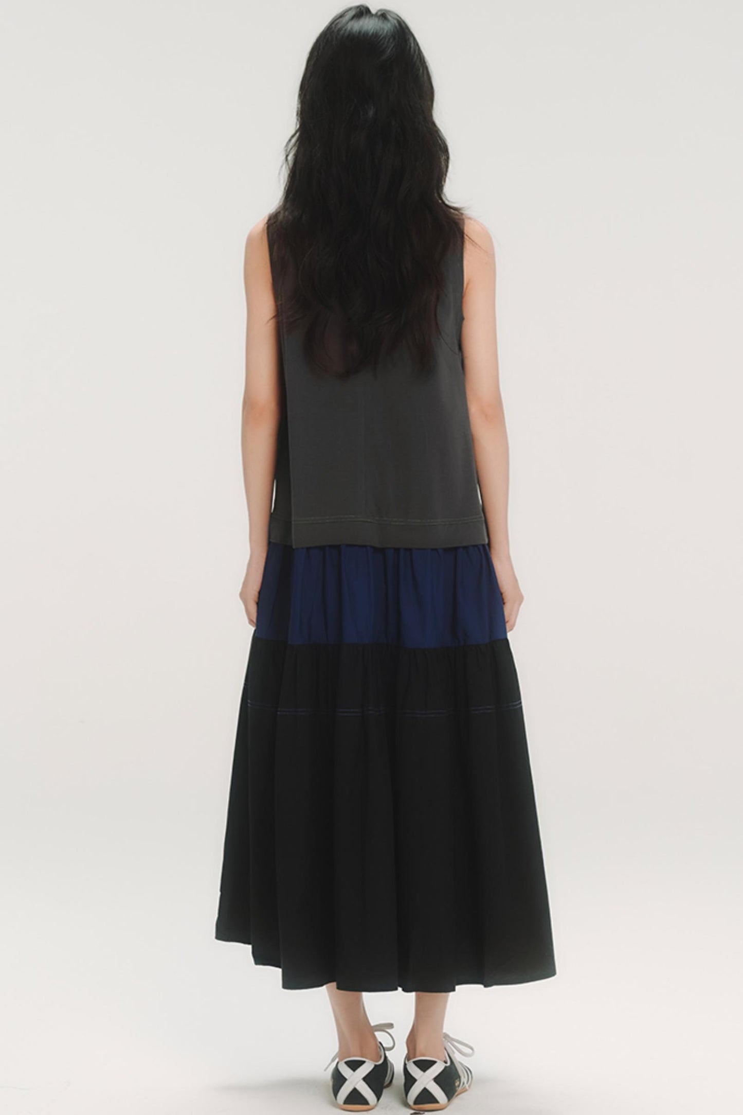 Cherry Applique Long Vest Dress