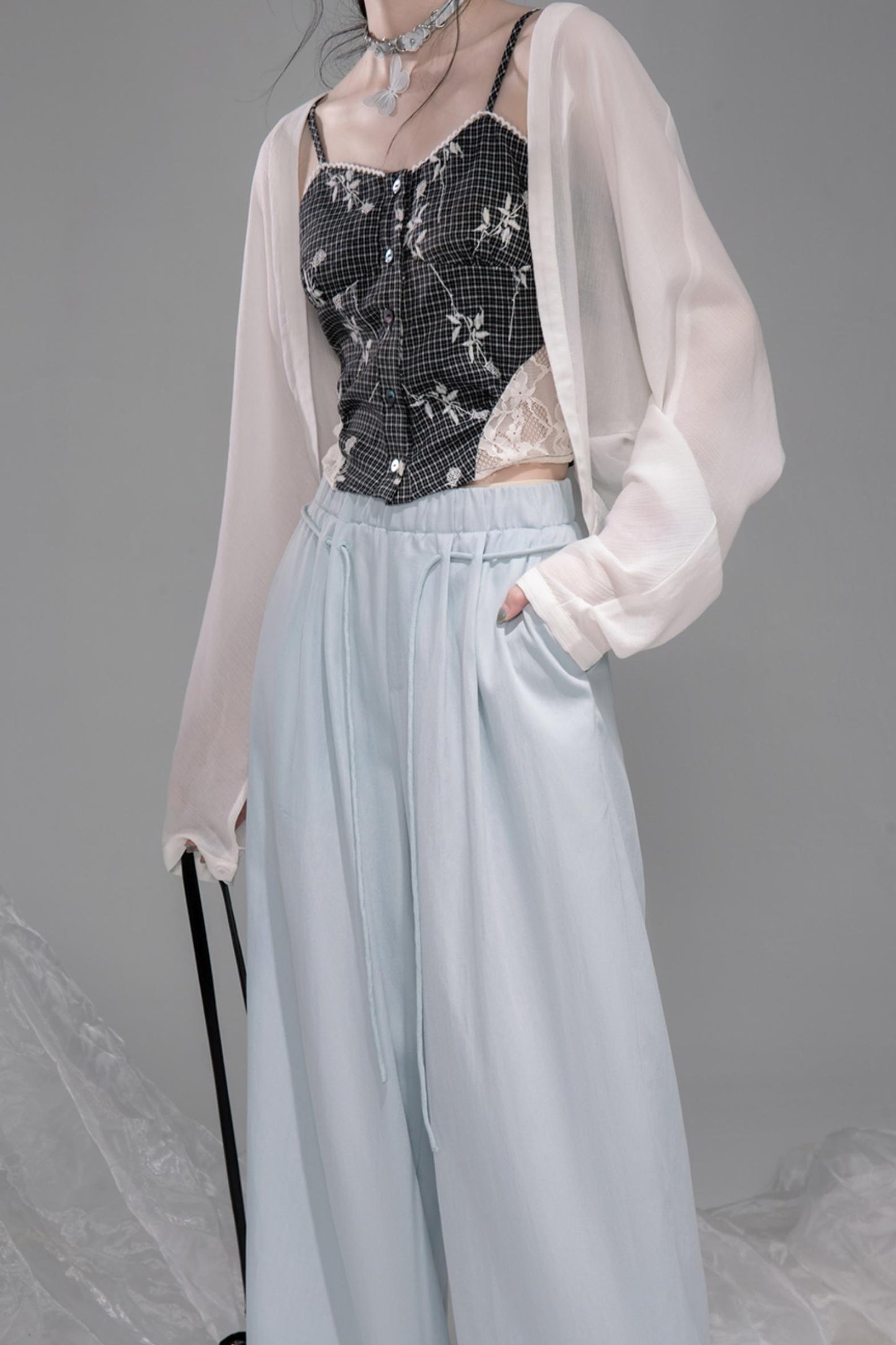 Cool Oxygen Bat-Sleeve Cardigan