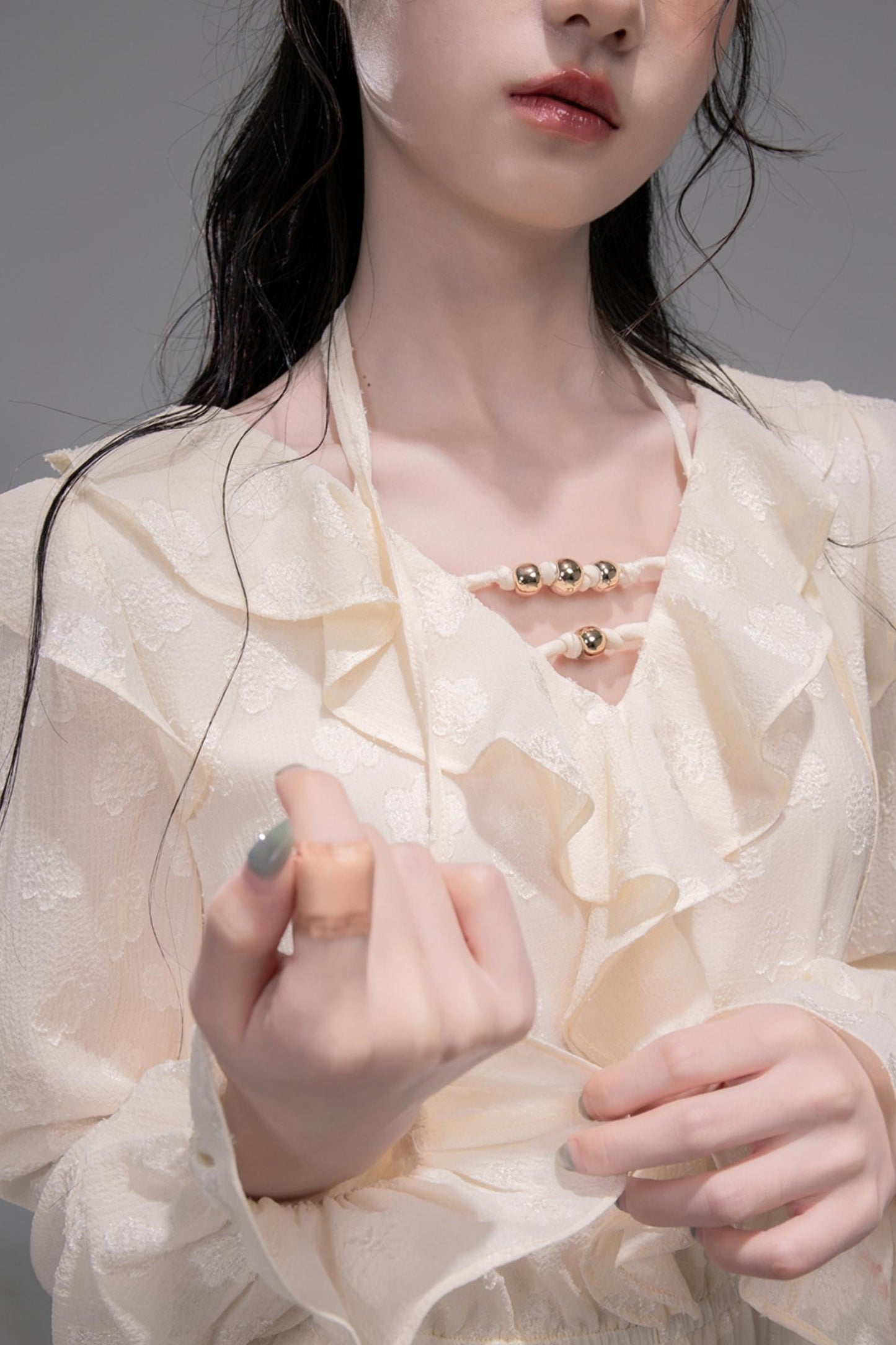 Warm Sun Jacquard Halterneck Dress