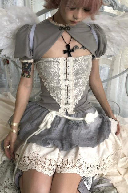 Flower Lantern Cake Skirt Set-Up