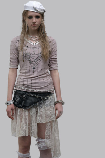 Retro V-Neck Tee Set-Up