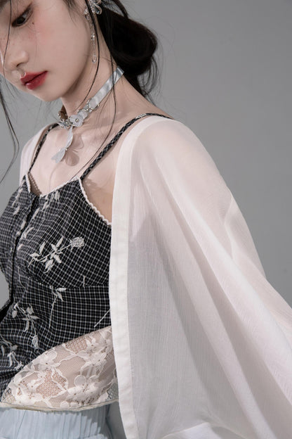 Cool Oxygen Bat-Sleeve Cardigan