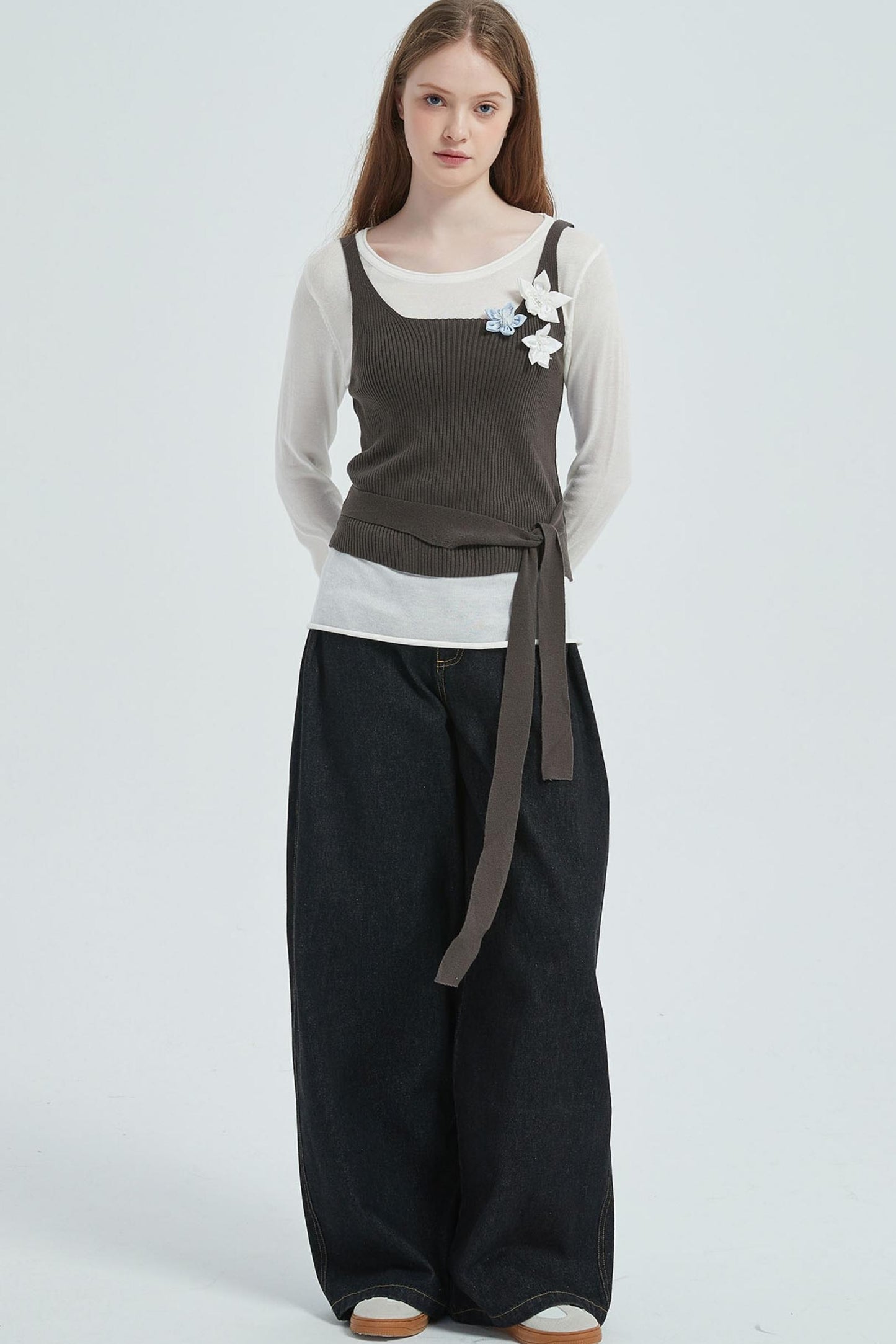 Autumn Floral Knitted Vest