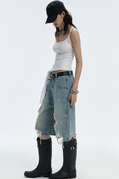 Starry Diamond Denim Pants