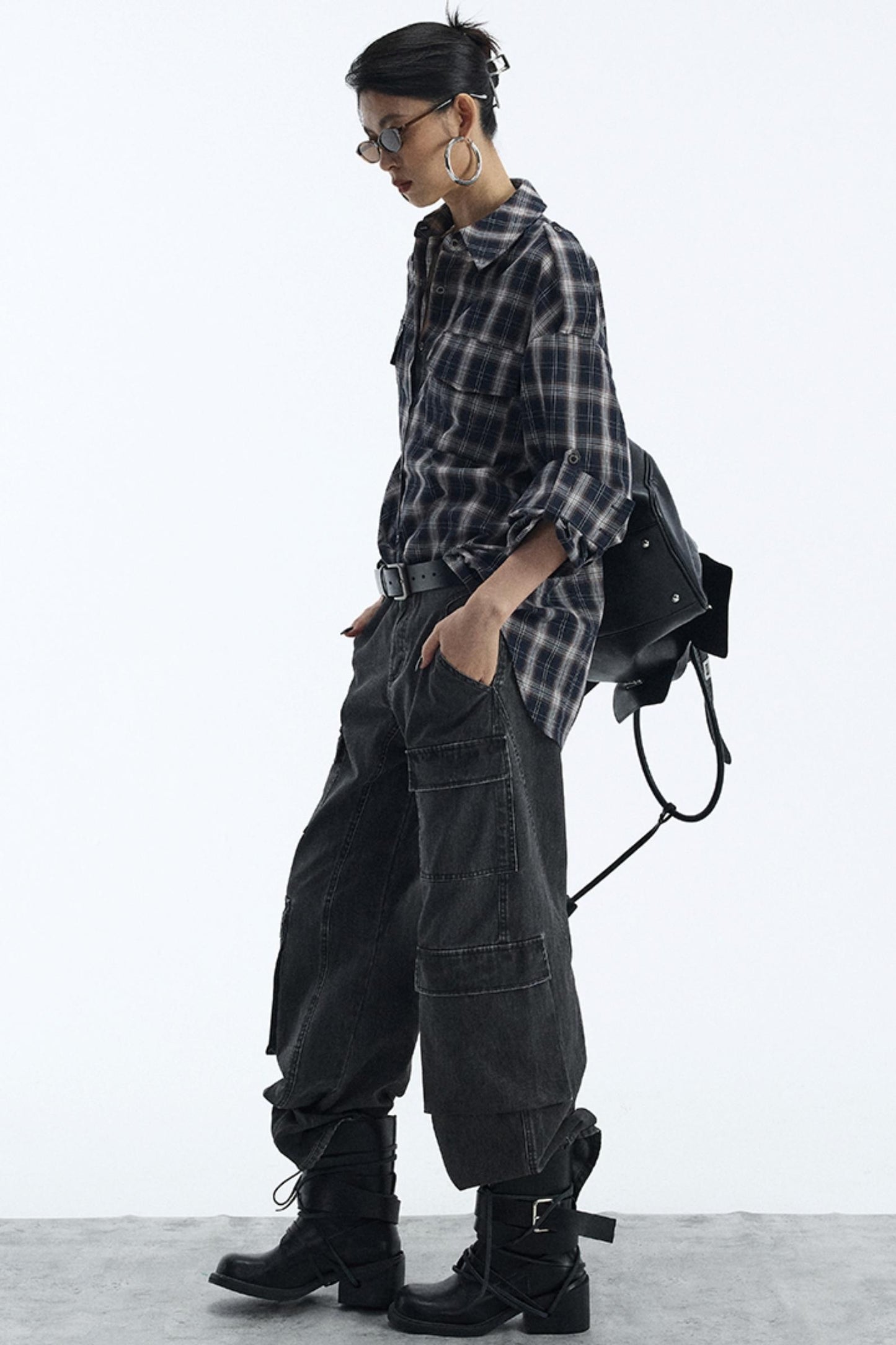 Vintage Black Lapel Shirt