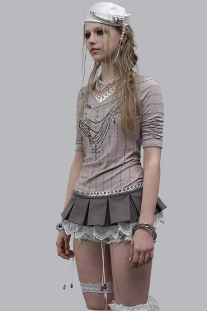 Retro V-Neck Tee Set-Up