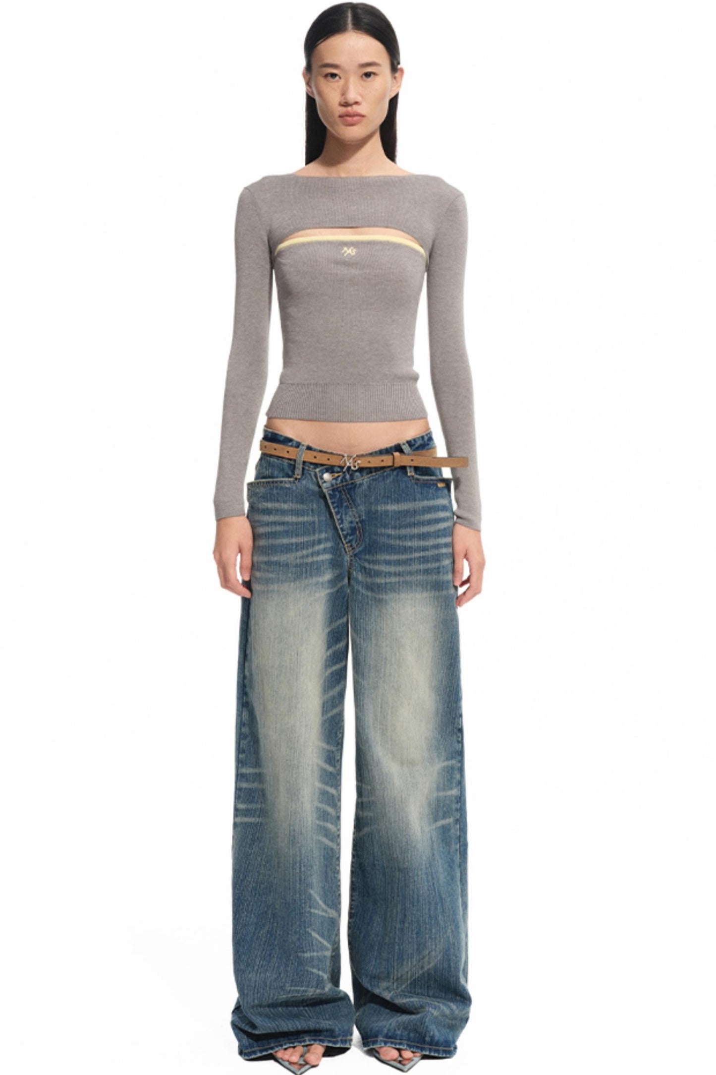 Blue Spring Straight Jeans