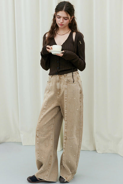 Wool Knit Cardigan Set-Up