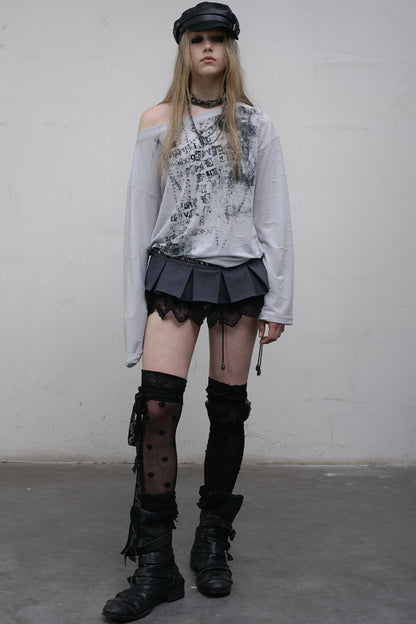 Slouchy One-Shoulder Tee