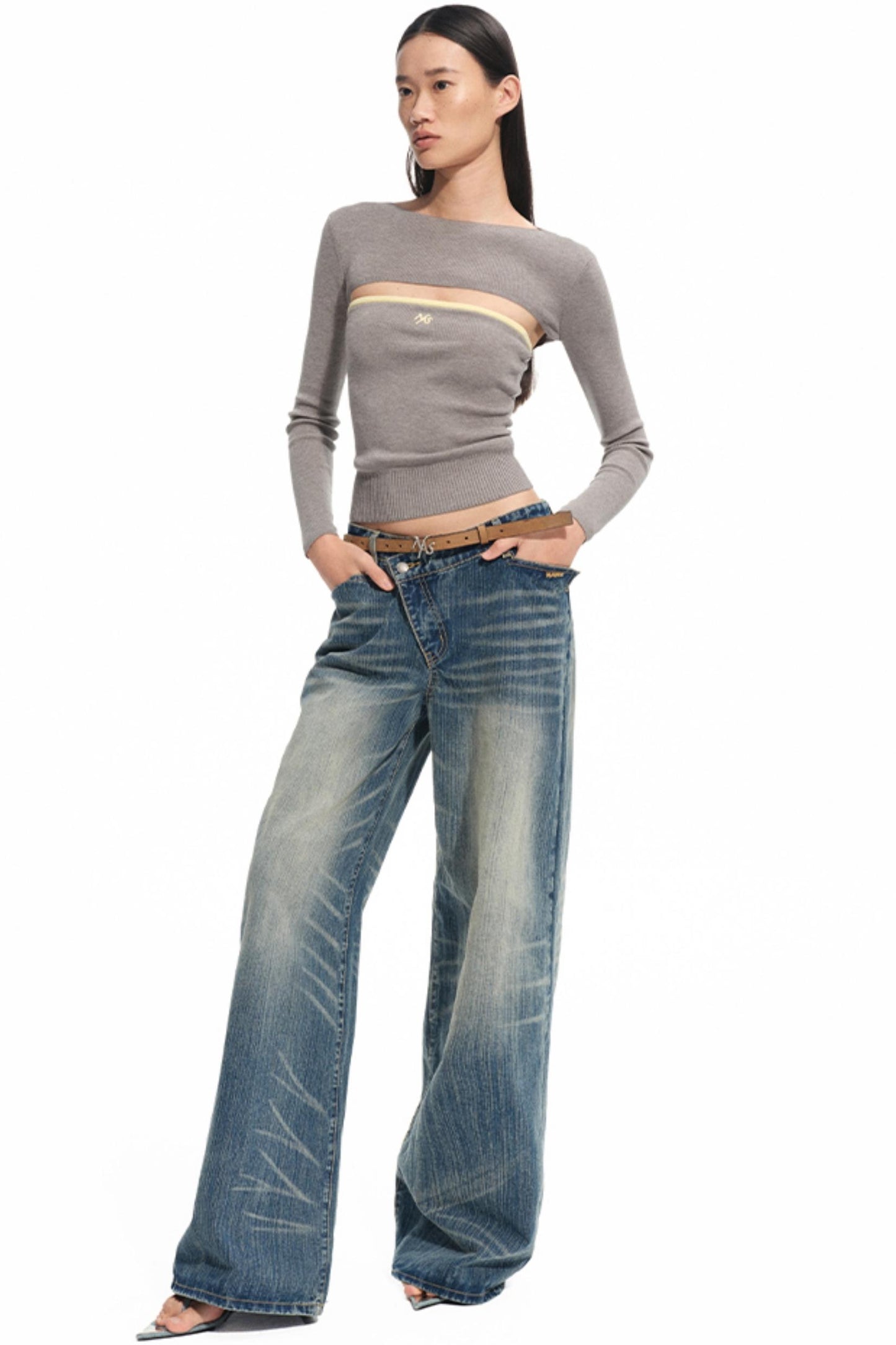 Blue Spring Straight Jeans