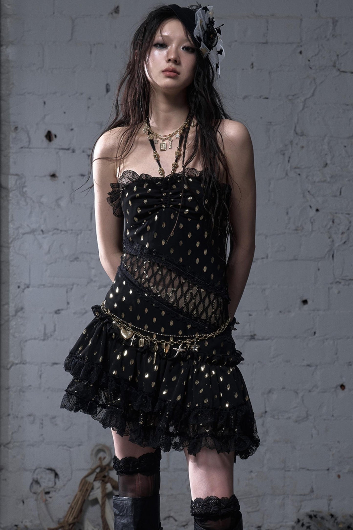 Lace Polka Dot Dress