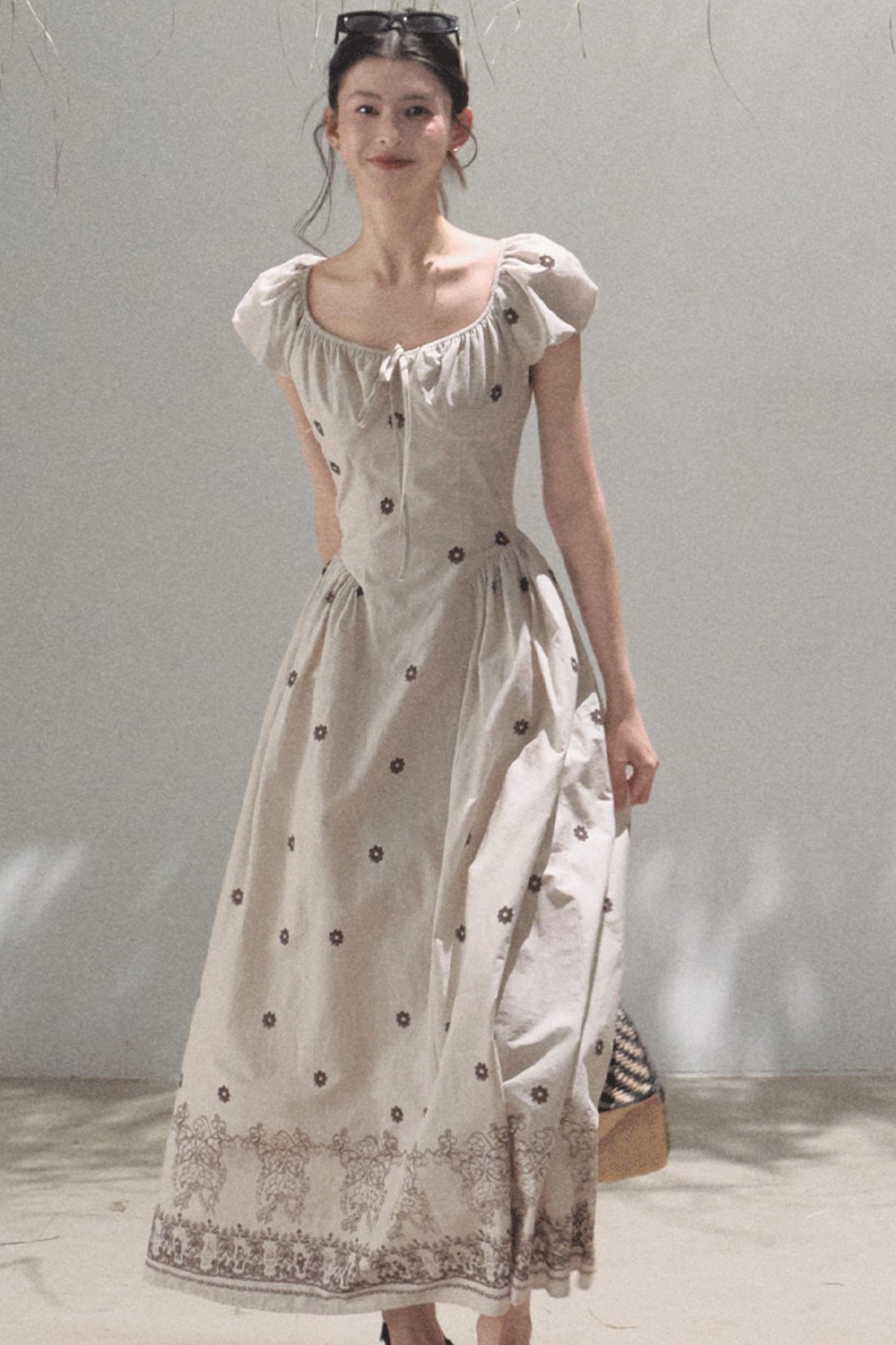 Luminous Cotton Tea Dress