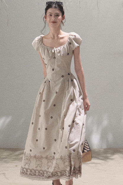 Luminous Cotton Tea Dress