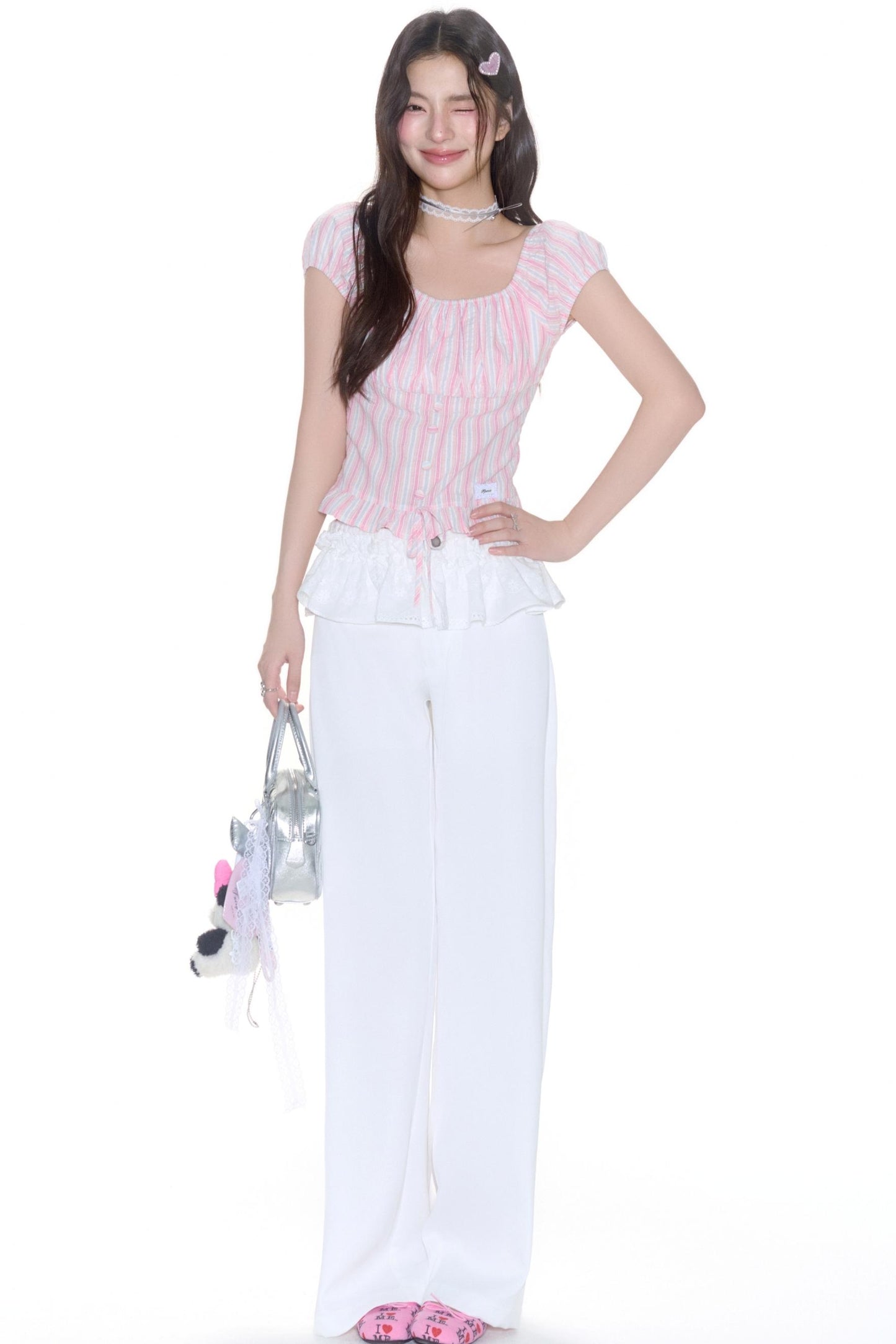 Stitched Straight Leg Pants