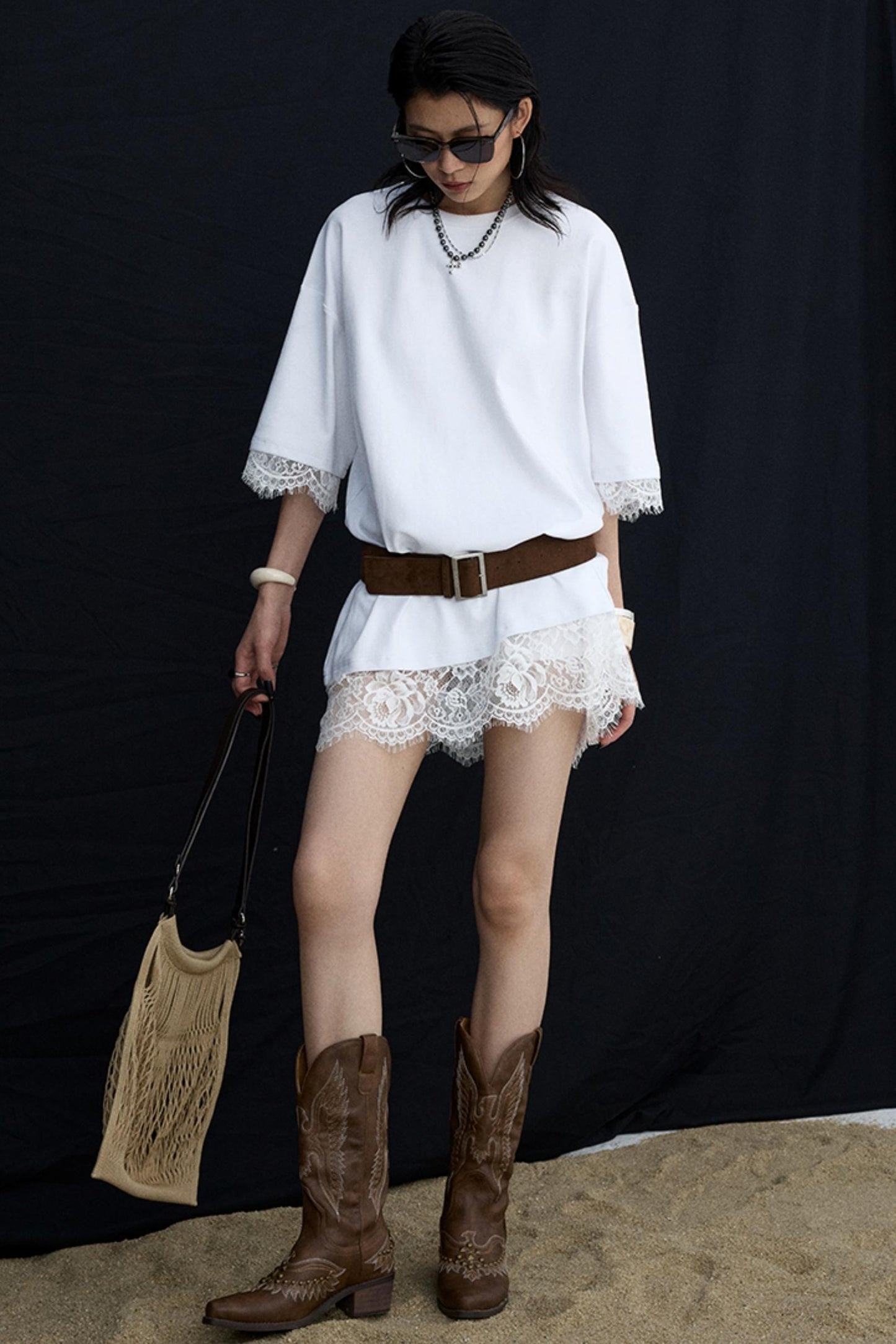 Vintage Distressed Square Buckle Waist Seal