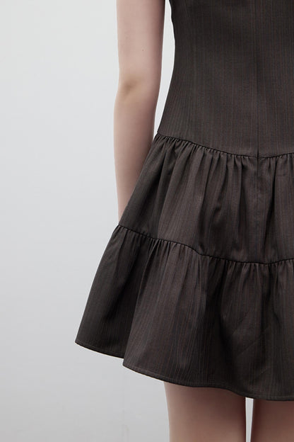 Brown Bow Ballroom Dress