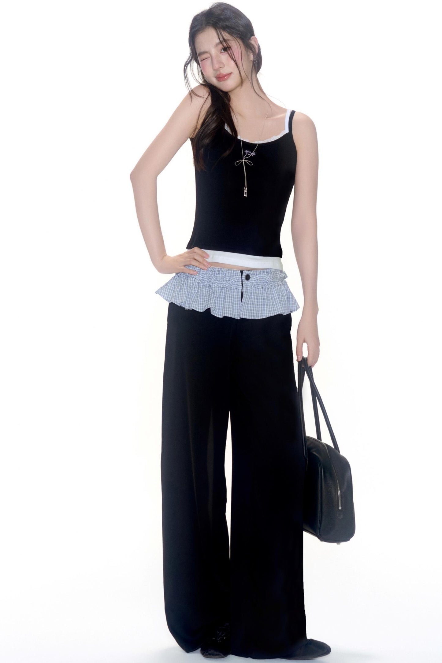 Stitched Straight Leg Pants