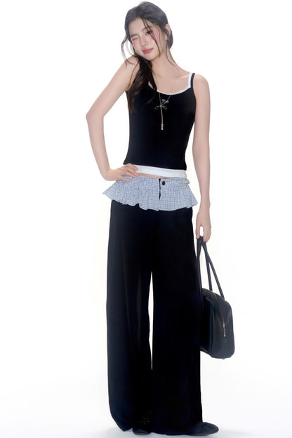 Stitched Straight Leg Pants