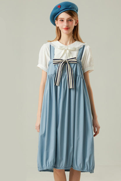 Blue Strappy Maxi Dress