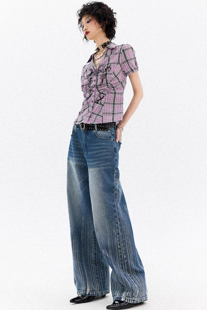 Compass Denim Wide-Leg Pants