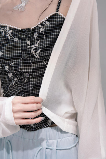 Cool Oxygen Bat-Sleeve Cardigan