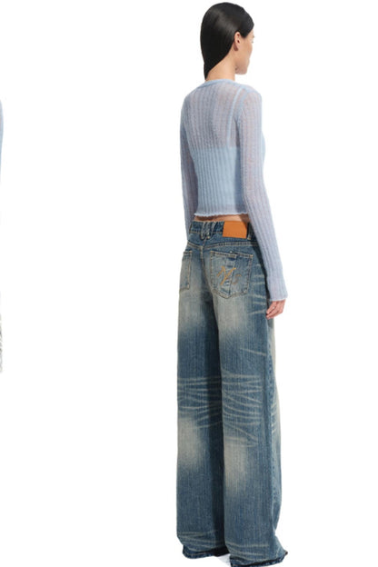 Blue Spring Straight Jeans
