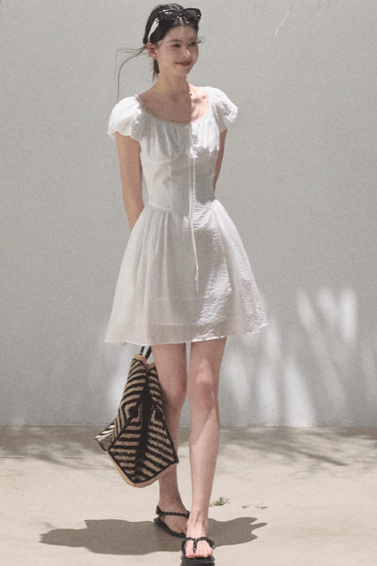 Luminous Cotton Tea Dress
