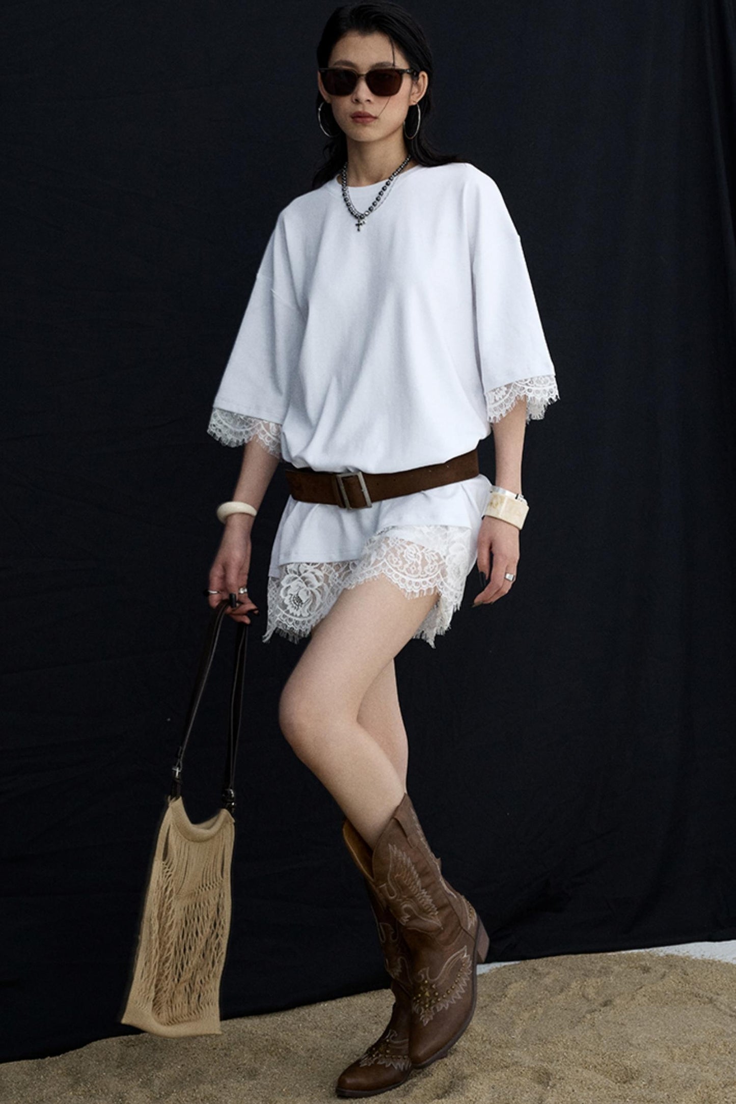 Vintage Distressed Square Buckle Waist Seal