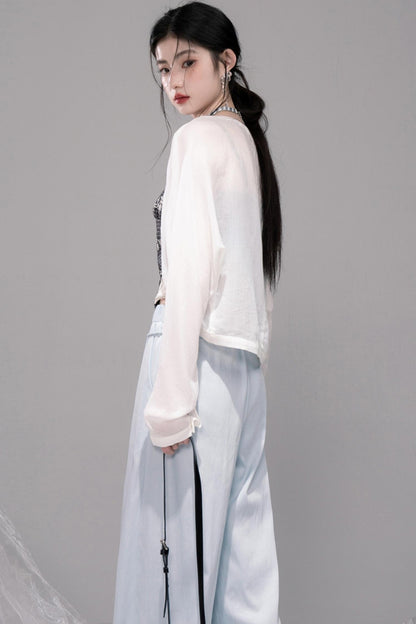 Cool Oxygen Bat-Sleeve Cardigan