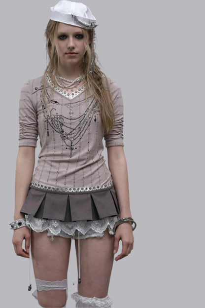 Retro V-Neck Tee Set-Up