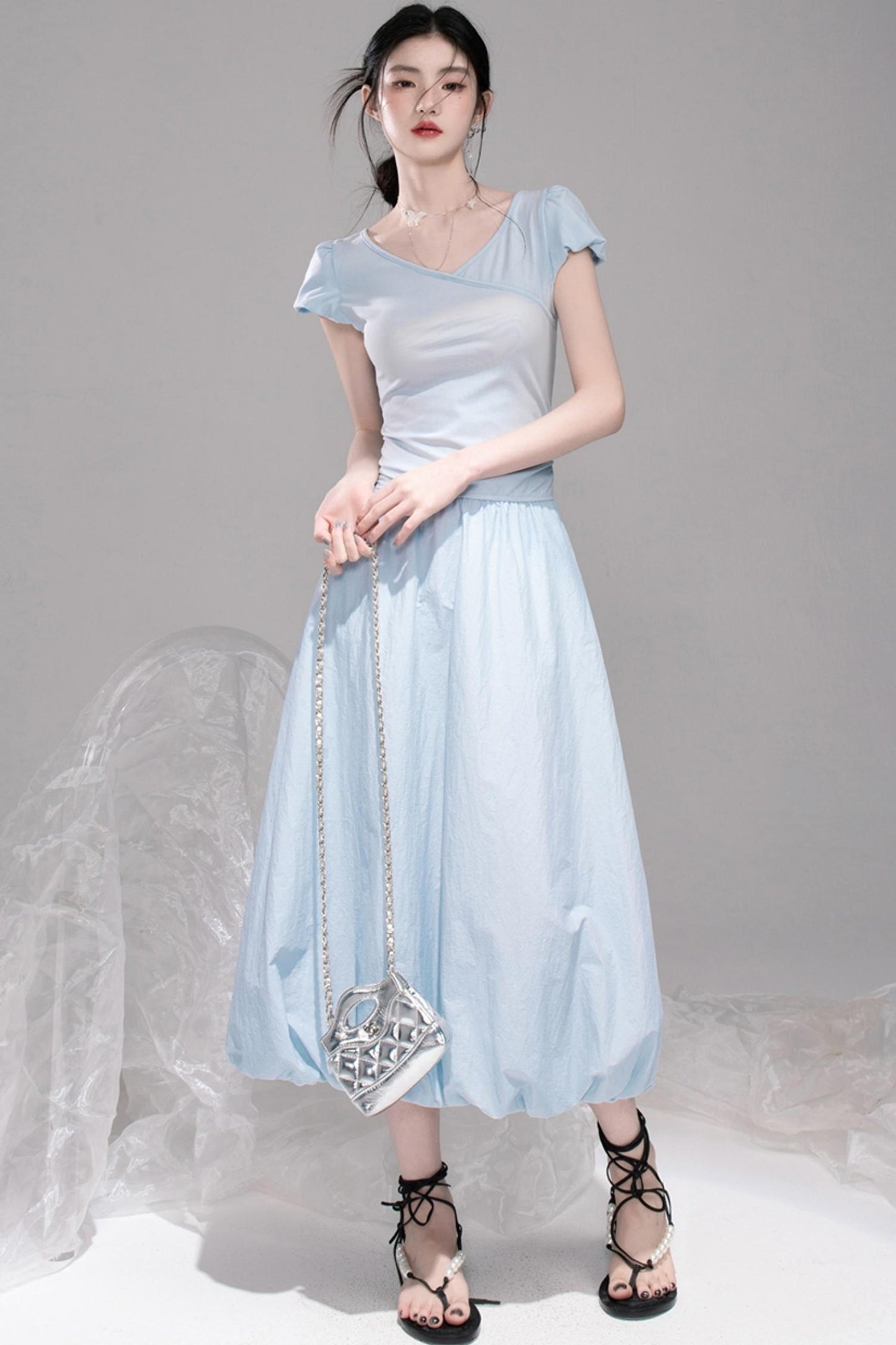 Twilight Sky Blue Swing Dress