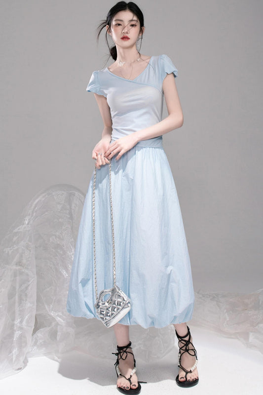 Twilight Sky Blue Swing Dress