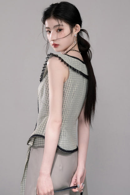 City Light Grey Slit Skirt