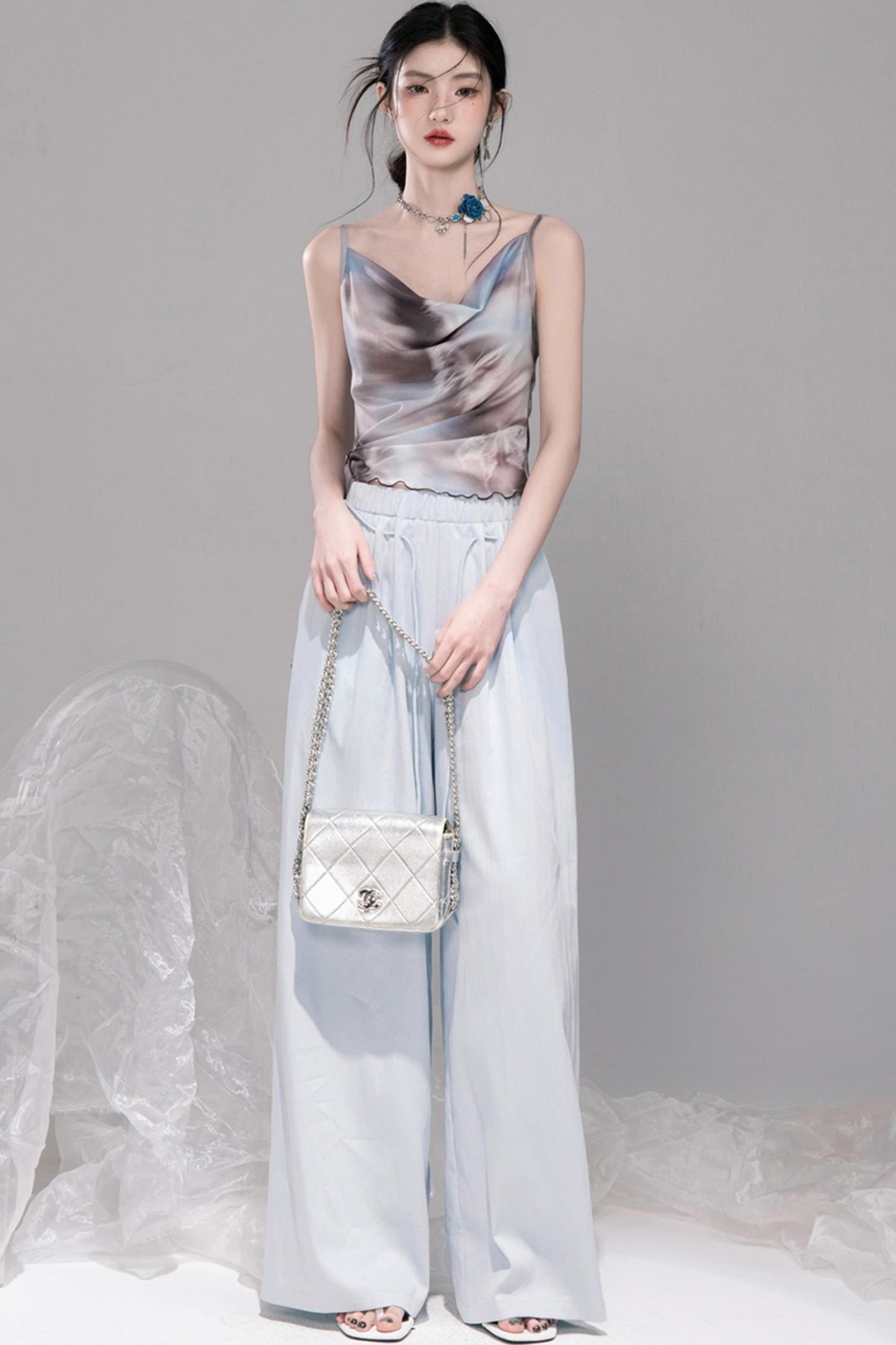 Twilight Sky Blue Swing Dress