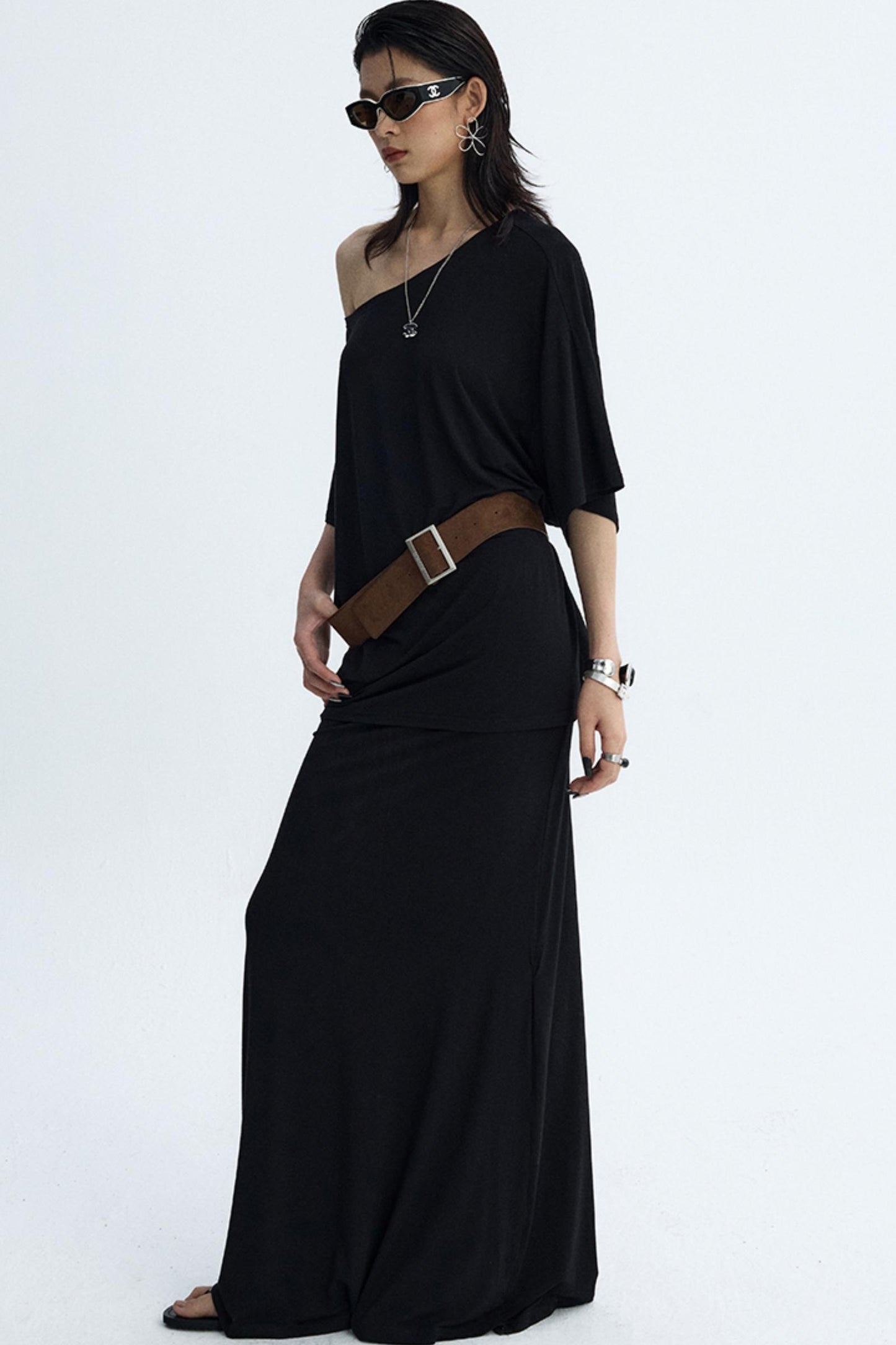 Vintage Distressed Square Buckle Waist Seal