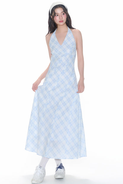 Halterneck Patch Dress