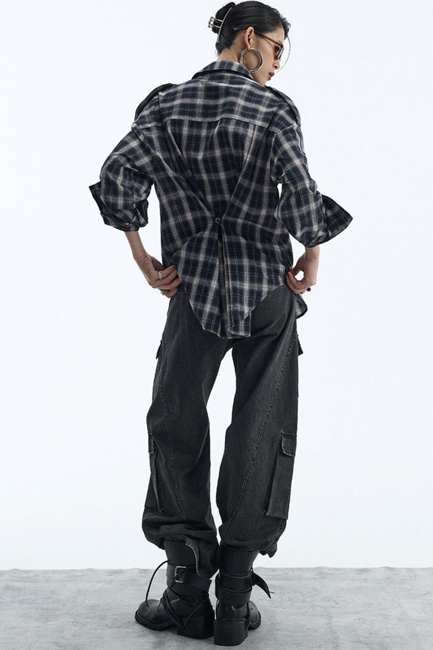 Vintage Black Lapel Shirt