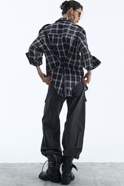 Vintage Black Lapel Shirt