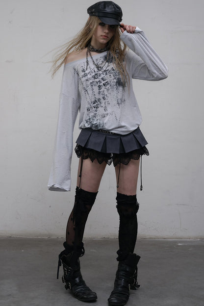 Slouchy One-Shoulder Tee