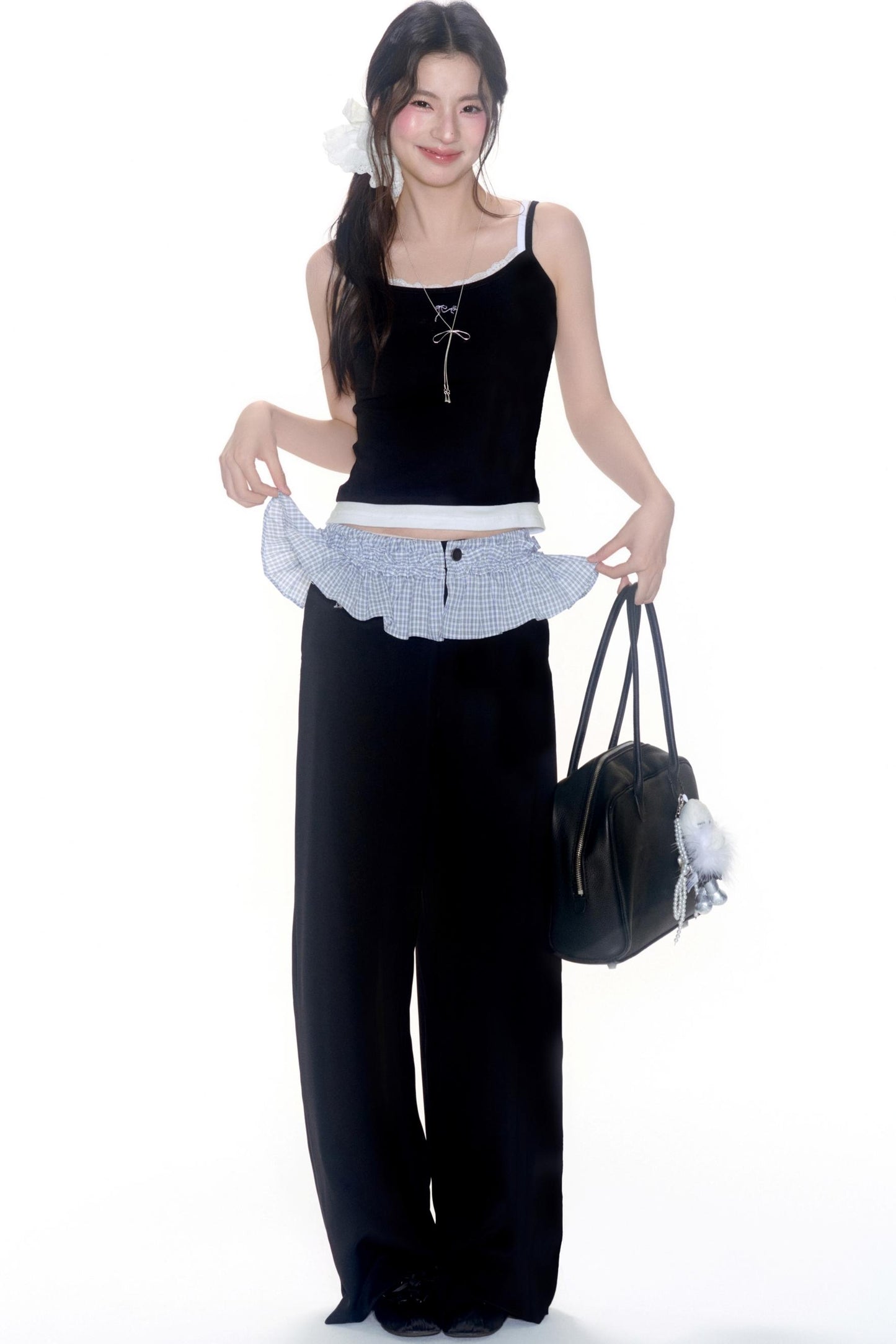 Stitched Straight Leg Pants