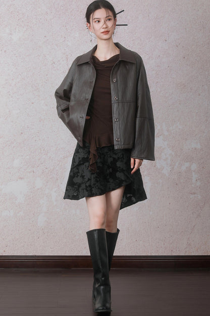 Autumn Staggered Asymmetrical Skirt