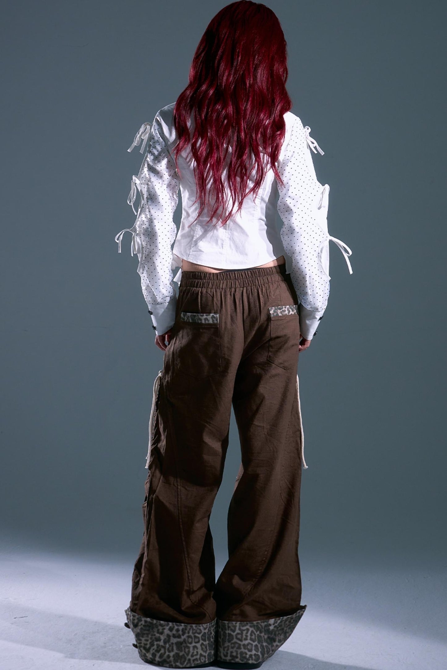 Retro Polka Dot Long Sleeve Shirt